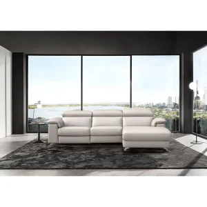 Altoni - Hoeksalon Pandora - Rechts - Leder - Beige - 260x85x172cm | Belga Meubelen Best