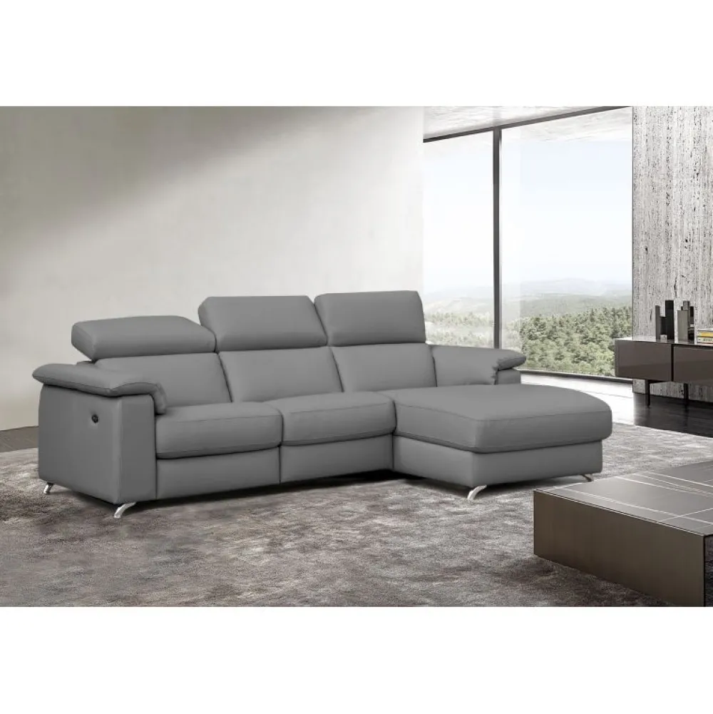 altoni__hoeksalon_pandora_0-3.webp Altoni - Hoeksalon Pandora - Rechts - Leder - Grijs - 260x85x172cm | Belga Meubelen Clearance