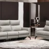 Altoni - Salon Borea 3+2 - 2 relaxen - Leder - Grijs - 160/220x102x98cm | Belga Meubelen Sale