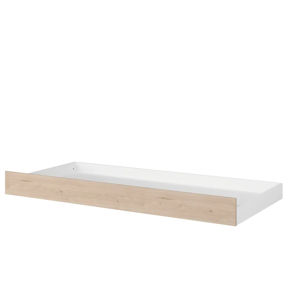 bedlade_biblio__lichte_ei_0.webp Bedlade Biblio - Lichte Eik/Wit 199x19x95cm | Belga Meubelen Sale