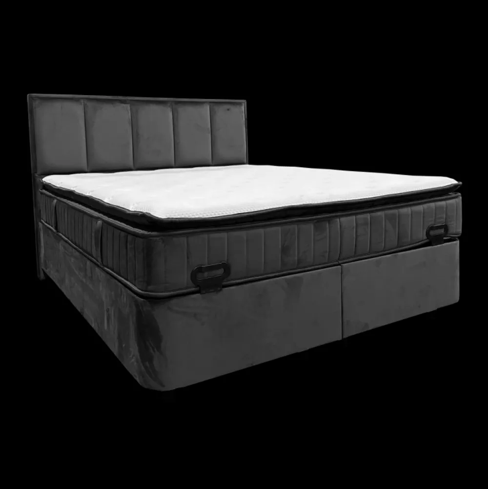 bm__boxspring_alexia__sto_0.webp 2BM - Boxspring Alexia - Stof - Zwart - 160x120x200cm | Belga Meubelen Clearance