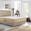 2BM - Boxspring Almi - Met opbergruimte - Stof - Taupe - 160x121x200cm | Belga Meubelen Outlet