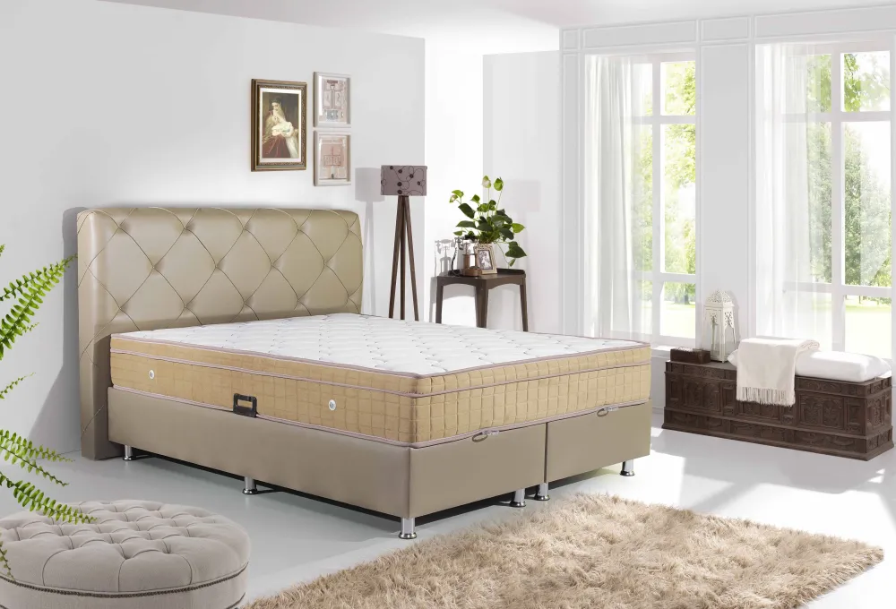 bm__boxspring_almi__met_o_0-1.webp 2BM - Boxspring Almi - Met opbergruimte - Stof - Taupe - 160x121x200cm | Belga Meubelen Outlet