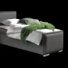 2BM - Boxspring Amsterdam - Opbergruimte- Antraciet - Stof - 90x110x200cm | Belga Meubelen Online