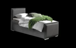 2BM - Boxspring Amsterdam - Opbergruimte- Antraciet - Stof - 90x110x200cm | Belga Meubelen Online