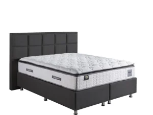 2BM - Boxspring Barcelona - Stof - Zwart - 160x120x200cm | Belga Meubelen Best
