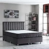 2BM - Boxspring Crown - Kunstleder - Zwart - 180x122x200cm | Belga Meubelen Fashion