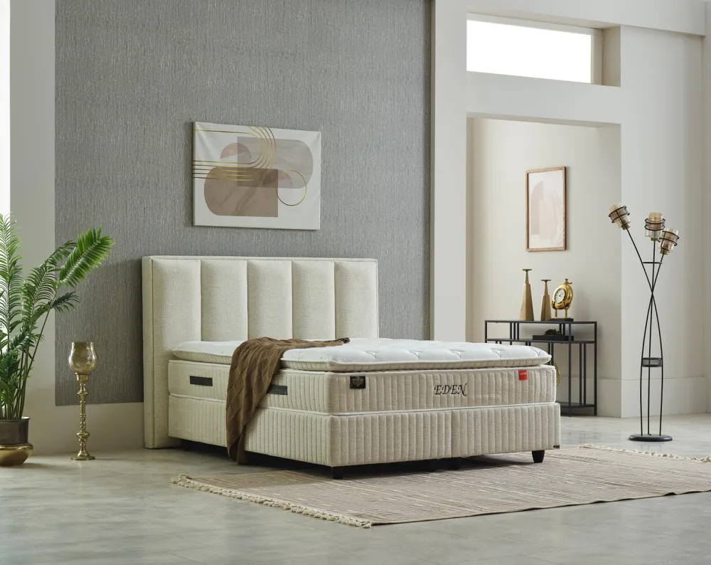bm__boxspring_eden__opber_0.webp 2BM - Boxspring Eden - Opbergruimpte - Boucle - Ecru Stof - 160x128x200cm | Belga Meubelen Fashion