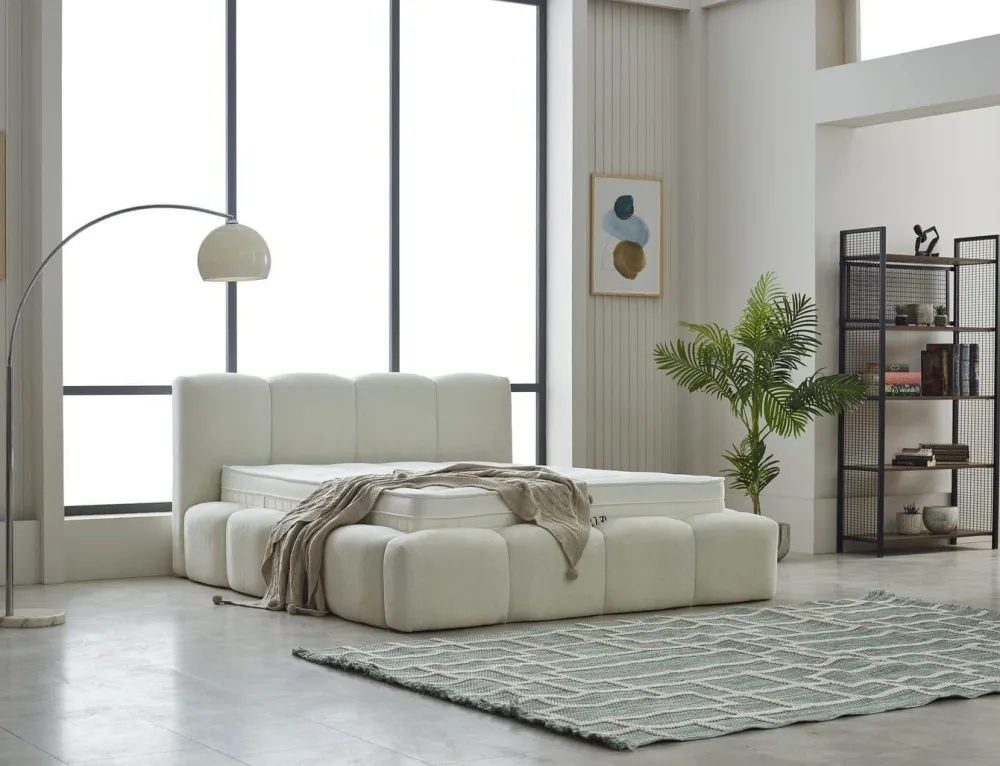 bm__boxspring_elenor__bou_0.webp 2BM - Boxspring Elenor - Boucle - Stof - 160x200cm | Belga Meubelen Hot