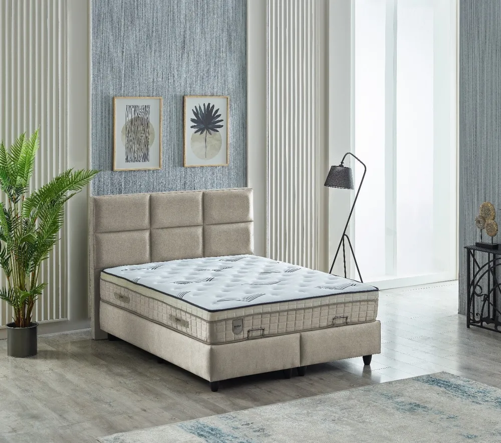 bm__boxspring_hanna__taup_0.webp 2BM - Boxspring Hanna - Taupe Microvezel - Stof - 160x200cm | Belga Meubelen Hot