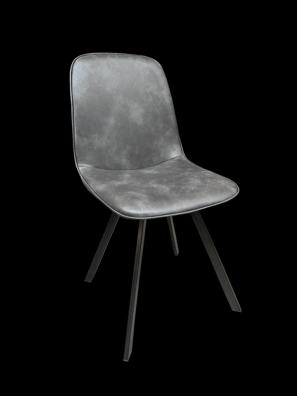 bm__eetkamerstoel_kat__ku_0-1.webp 2BM - Eetkamerstoel Kat - Kunstleder - Grijs - 46x88x42cm | Belga Meubelen Sale
