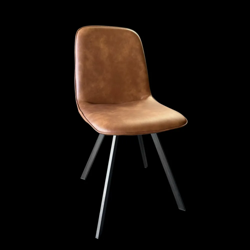 bm__eetkamerstoel_kat__ku_0.webp 2BM - Eetkamerstoel Kat - Kunstleder - Cognac - 46x88x42cm | Belga Meubelen Fashion