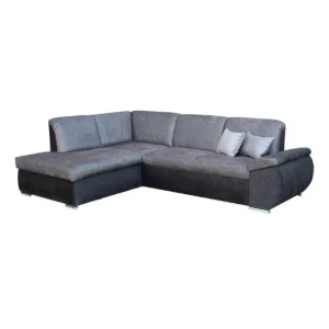 2BM - Hoeksalon Carobel - Links - Kunstleder/Stof - Grijs - 200x76x275cm | Belga Meubelen Best