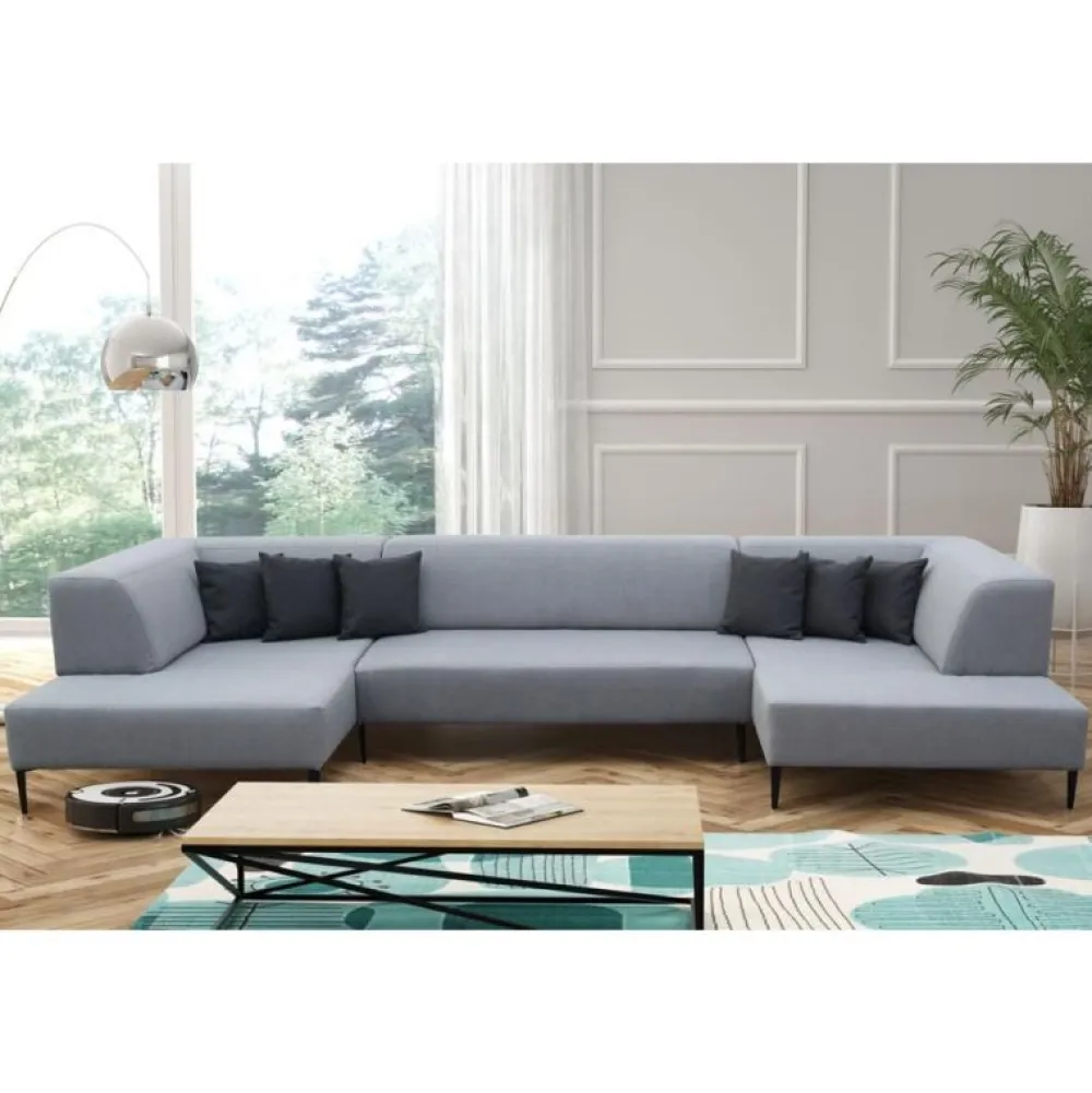 bm__hoeksalon_dedrick__li_0.webp 2BM - Hoeksalon Dedrick - Links - Stof - Grijs - 190x370x180cm | Belga Meubelen Discount