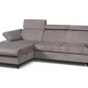 2BM - Hoeksalon Macon - Links - Grijze Stof - Bedfunctie - Opbergruimte - L262x170xD92xH96cm | Belga Meubelen Online