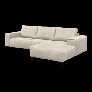 2BM - Hoeksalon Noemie - Rechts - Stof - Wit - 288x94x170cm | Belga Meubelen Clearance