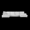2BM - Hoeksalon Orion - Links - Stof - Wit Boucle - - 200x330x150cm | Belga Meubelen Outlet