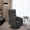 2BM - Relaxfauteuil Elena - Leder - Zwart - Twee motoren - 80x113x80cm | Belga Meubelen New