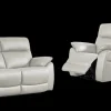2BM - Salon 3+1+1 Garda - Licht Grijs Leer | Belga Meubelen Clearance