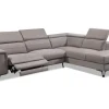 2BM- Hoeksalon Elisabeth - Rechts - Grijs - Microvezel - Stof - Elektrische relax - 306x220cm | Belga Meubelen Clearance