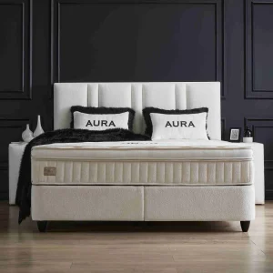 BSP - Boxspring Alana - Stof - Beige - 160x105x200cm | Belga Meubelen Clearance