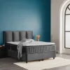 BSP - Boxspring Berg - Stof - Zwart - 90x110x200cm | Belga Meubelen Outlet
