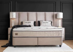 BSP - Boxspring Klara - Stof - Beige - 160x110x200cm | Belga Meubelen New