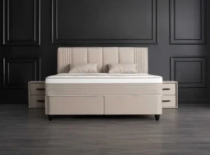 BSP - Boxspring Lindo - Stof - Beige - 180x110x200cm | Belga Meubelen Sale