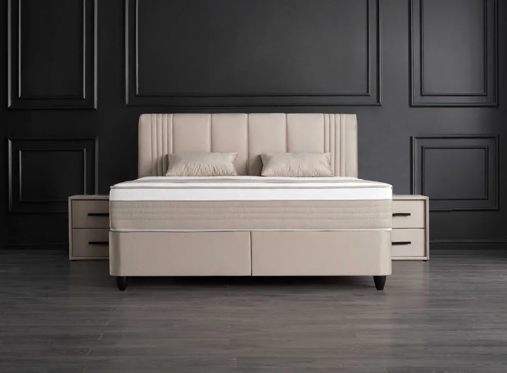 bsp__boxspring_lindo__sto_0.webp BSP - Boxspring Lindo - Stof - Beige - 90x110x200cm | Belga Meubelen New
