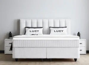 BSP - Boxspring Lucy - Stof - Beige - 140x110x200cm | Belga Meubelen Outlet
