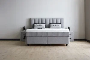 BSP - Boxspring Maya - Stof - Grijs - 90x110x200cm | Belga Meubelen Clearance
