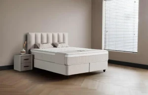 BSP - Boxspring More - Stof - Beige - 140x110x200cm | Belga Meubelen Sale