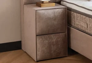BSP - Nachtkastje Klara - Stof Beige - 50x55x50cm | Belga Meubelen Outlet