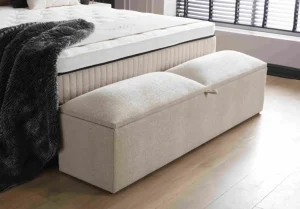 BSP - Opbergbank Hills - Stof Beige - 180x65x50cm | Belga Meubelen Sale