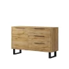 Dressoir Halle - Eik/Zwart - Twee afmetingen - 144/201x83x45cm | Belga Meubelen Fashion