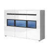 Dressoir Hektor 43 - Wit/Antraciet/Eik - Twee kleuren - 137x92x37cm | Belga Meubelen Discount