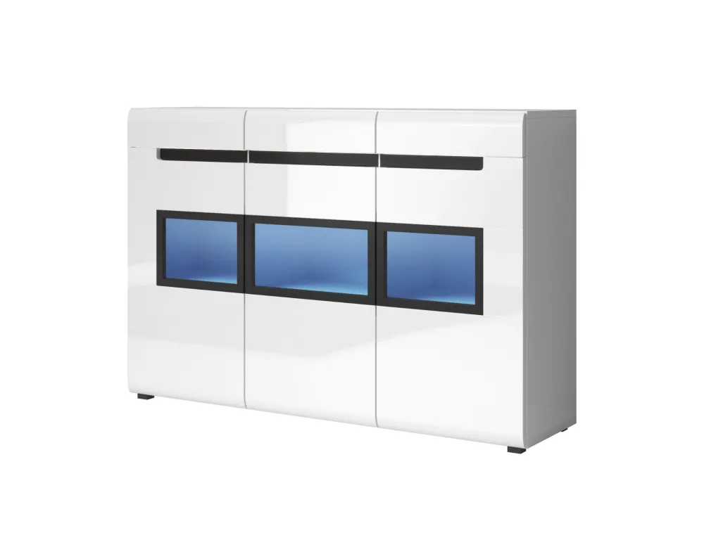 dressoir_hektor___witantr_0.webp Dressoir Hektor 43 - Wit/Antraciet/Eik - Twee kleuren - 137x92x37cm | Belga Meubelen Discount
