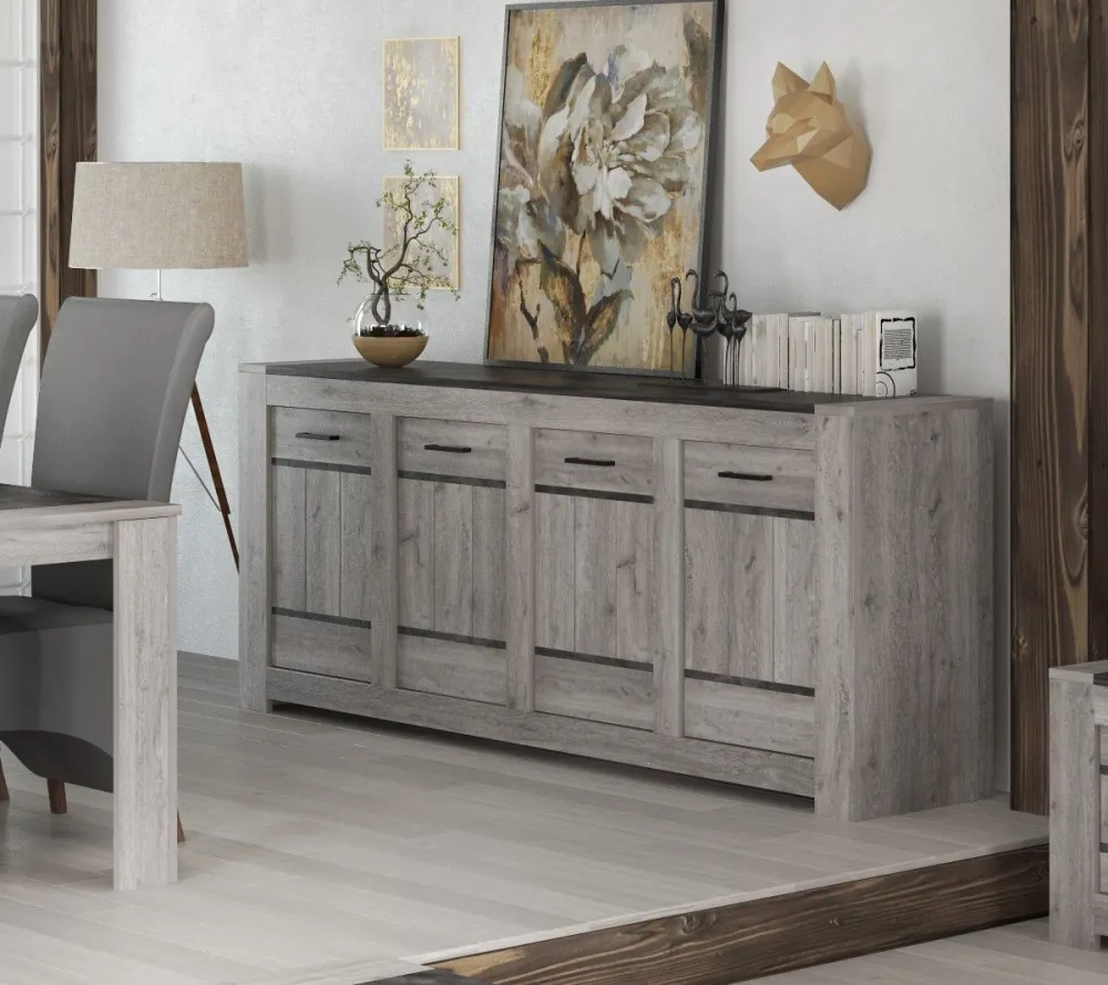 dressoir_tom__grijze_eikm_0.webp Dressoir Tom - Grijze Eik/Marmer print - 224x95x50cm | Belga Meubelen Fashion