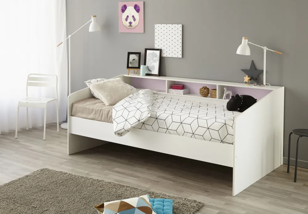 eenpersoonsbed_sleep__wit_0.webp Eenpersoonsbed Sleep - Wit - 90x82x200cm | Belga Meubelen Sale
