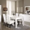 Eetkamer Roma - 3-delige set - Hoogglans - Wit/Zwart | Belga Meubelen Clearance