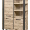 Evan - Barkast Udine - BAR1 - K632 - Natuurlijke parketlook/Zwart - 469x191x52cm | Belga Meubelen Online