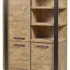 Evan - Barkast Udine - BAR1 - K661 - Oranje teakhout/Zwart - 469x191x52cm | Belga Meubelen Discount