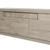 Evan - Dressoir Etna - DR3 - K542 - Millenium eik licht grijs/Marmer - 182x90x50cm | Belga Meubelen Sale