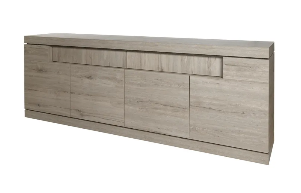 evan__dressoir_etna__dr___0.webp Evan - Dressoir Etna - DR1 - K542 - Millenium eik licht grijs/Marmer - 249x90x50cm | Belga Meubelen Sale