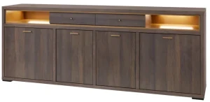 Evan - Dressoir Livia - DR2 - K676 - Gouden eik/Goud - 207x93x50cm | Belga Meubelen Fashion