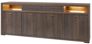 Evan - Dressoir Livia - DR1 - K676 - Gouden eik/Goud - 243x93x50cm | Belga Meubelen Best
