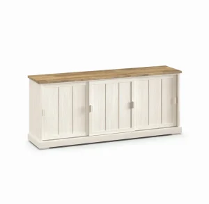 Evan - Dressoir Patio - DR2 - K468 - Lariks/Oude teak - 209x88x50cm | Belga Meubelen Clearance