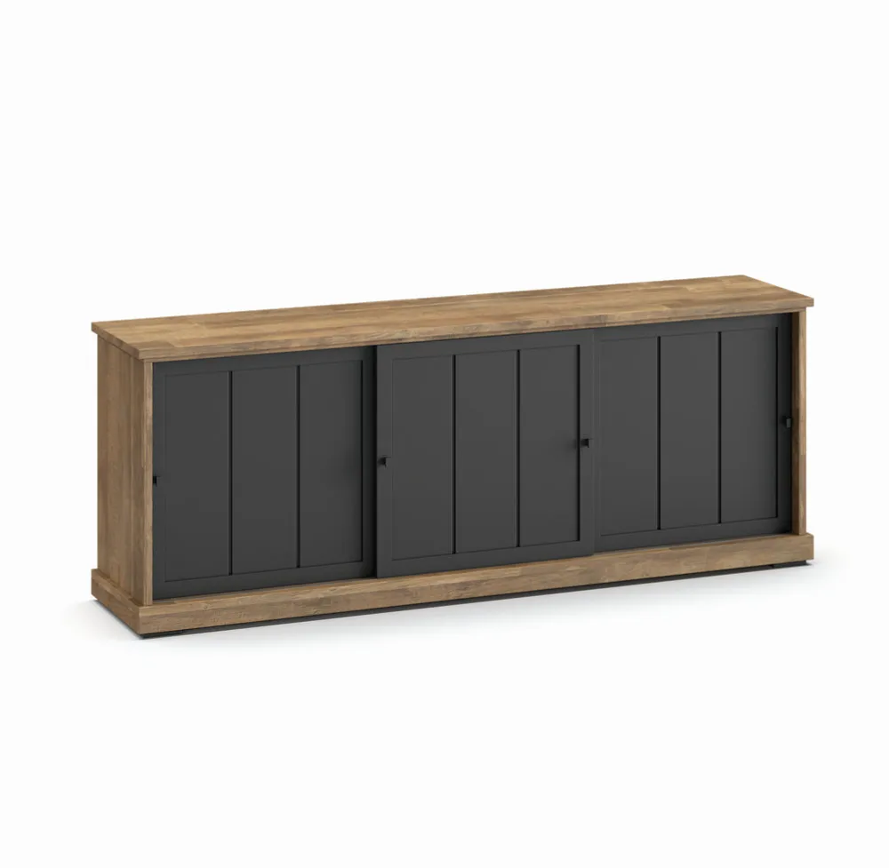 evan__dressoir_patio__dr__0-4.webp Evan - Dressoir Patio - DR1 - K674 - Oude teak/Zwart - 233x88x50cm | Belga Meubelen Best