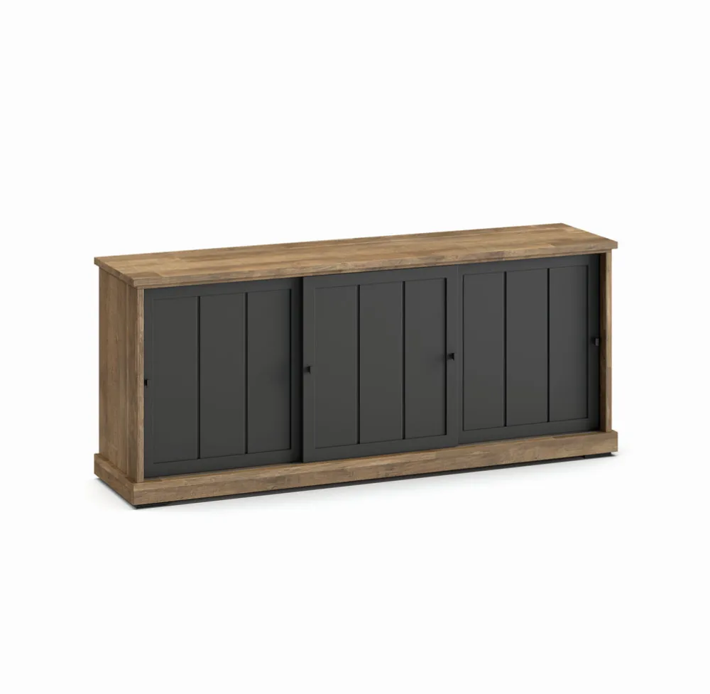 evan__dressoir_patio__dr__0-5.webp Evan - Dressoir Patio - DR2 - K674 - Oude teak/Zwart - 209x88x50cm | Belga Meubelen Sale