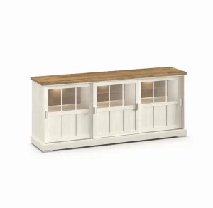 Evan - Dressoir Patio - DR2GL - K468 - Lariks/Oude teak - 209x88x50cm | Belga Meubelen Hot